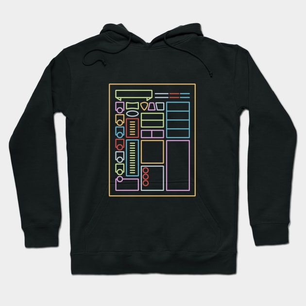 Minimal Character Sheet Hoodie by Glassstaff